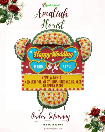 Papan Bunga Pernikahan Kabil